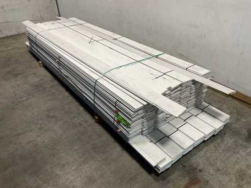 Lot Meranti rebate tongue and groove white primed - 305-365x14.2x1.8 cm