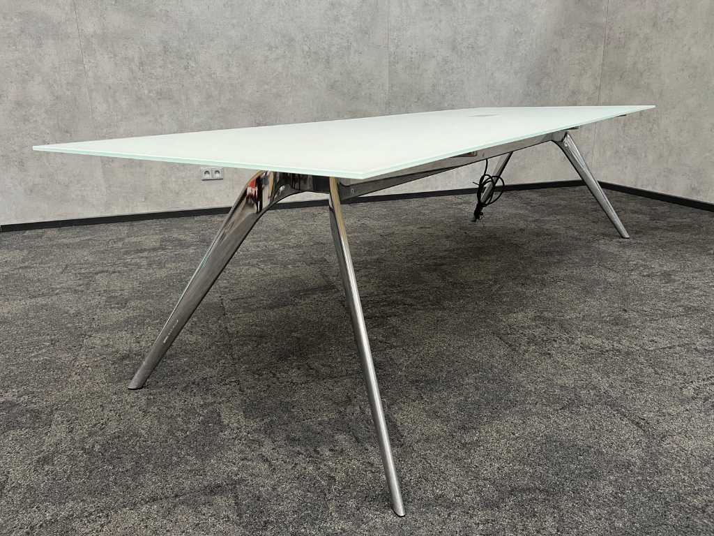 T-No.1 Fritz Hansen Todd Bracher - Table en verre design TB3 280x100