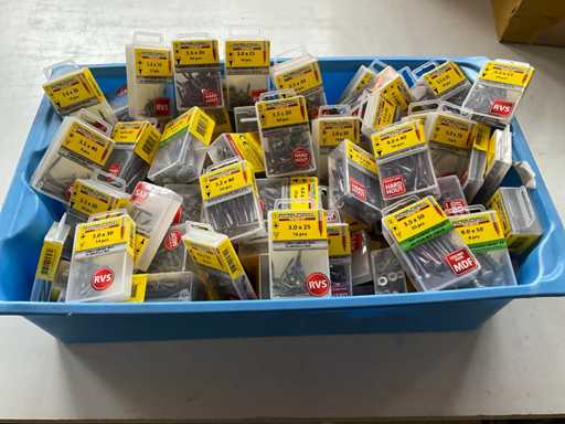 Rotadrill Diverses vis : acier inoxydable, laiton et galvanisé (100x)