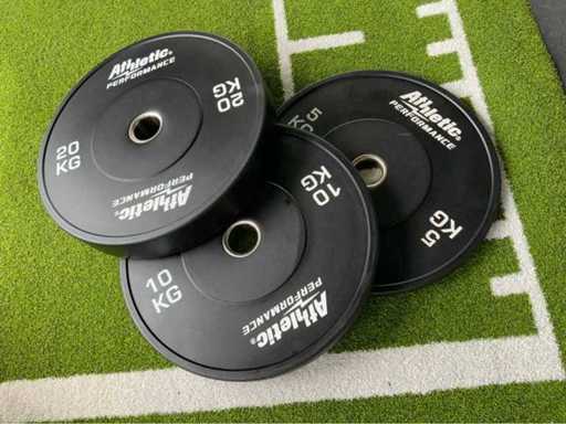 Plaques de protection pour performance athlétique 100 kg 2x20 ; 2x15 ; 2x10kg ; Multi-gym 2x5kg