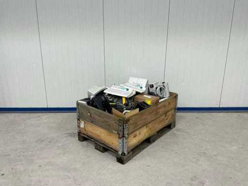 Transport box with various medical equipment