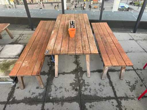 Hutten - Houten terrasbank (2x)