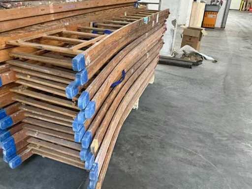 Drewniana drabina składana (8x)