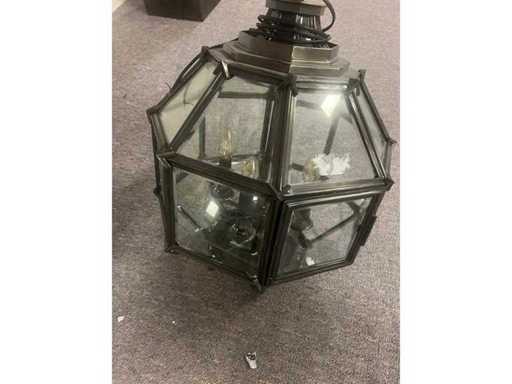 EICHHOLTZ Lampe pendante d’origine en bronze diamètre environ 50 cm de hauteur 80 cm 