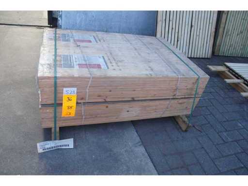10x Grenen timmerpanelen/legplank