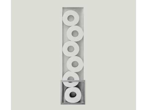 Looox Closed CL1 Stainless Steel Built-in Stainless Steel Toilet Roll Holder (4x)