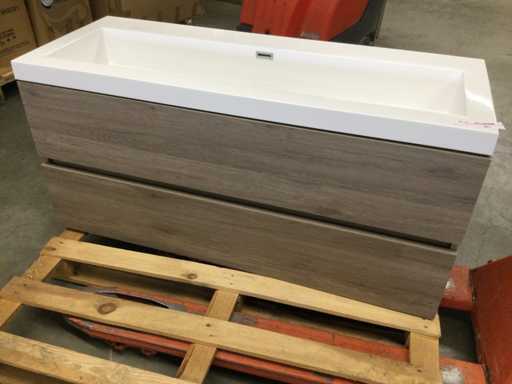 Chiuvet? 120x46 cm cu dulap de baz?.