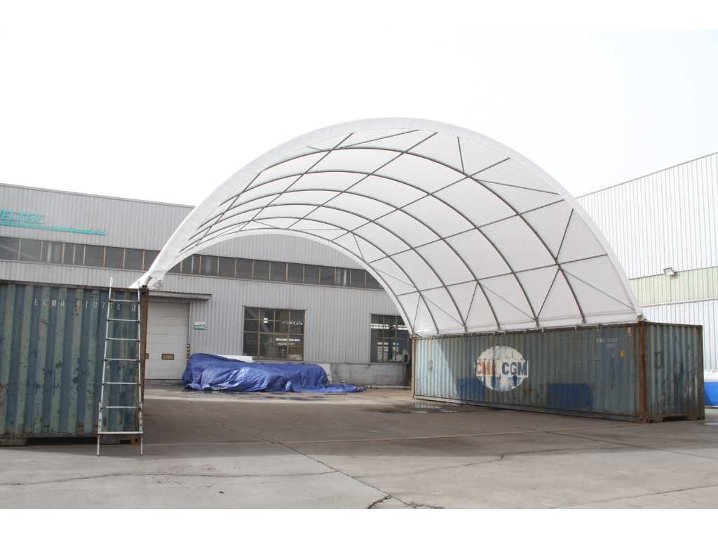 2024 Stahlworks 40ft 12x12x4 mètres Auvent d’abri / tente entre 2 conteneurs