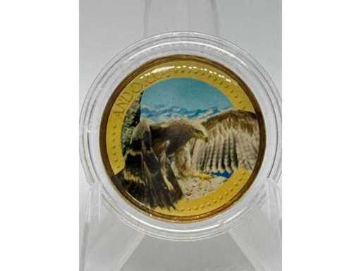 Série faune 2 Euro plaquée or et colorisée 2 Euros – Andorra – Golden Eagle – Pyrénées