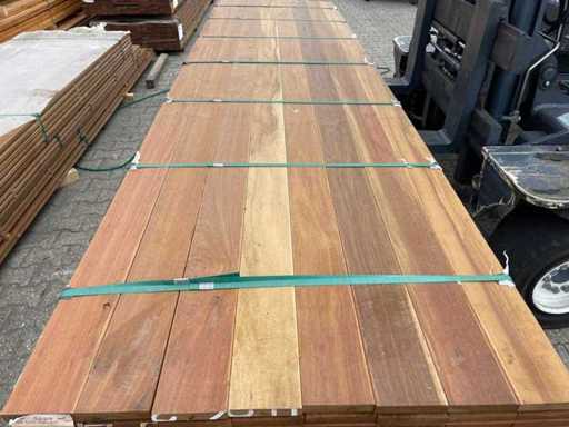 Planches en teck de Guyana rabotées 2450x120x21mm (151x)