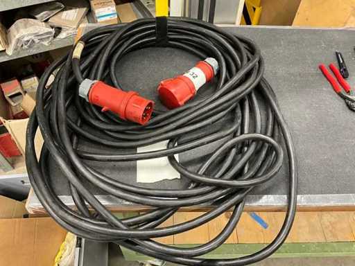 Cable de alimentación CEE 32 A de 25 m de longitud H07 RNF 5x6mm2m