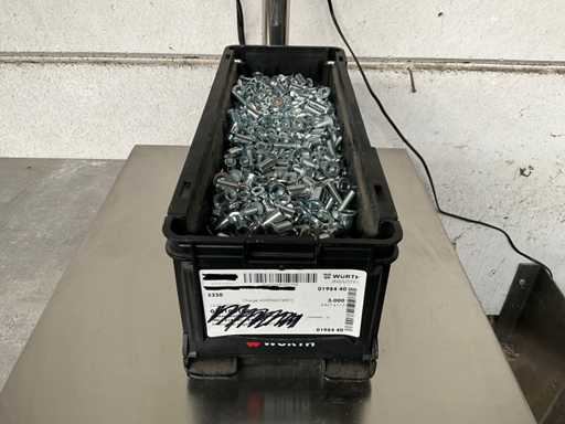 Würth 10,40 kg Contenitore per impasti con dadi per rivetti ciechi, rondelle e bulloni