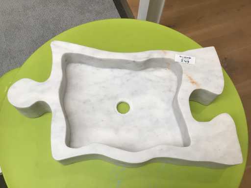 Natuursteen Marmer White Waskom 60x38x10 cm