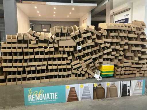 Batch of cardboard storage trays