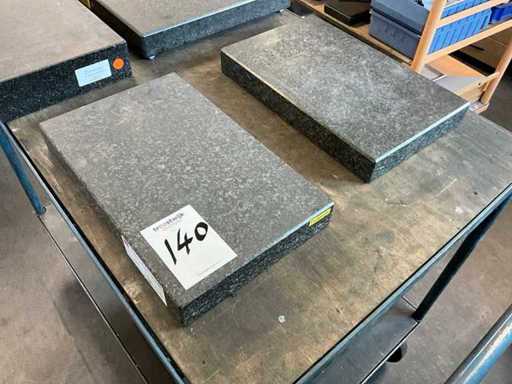Superficie in granito e piastra di misura (2x)