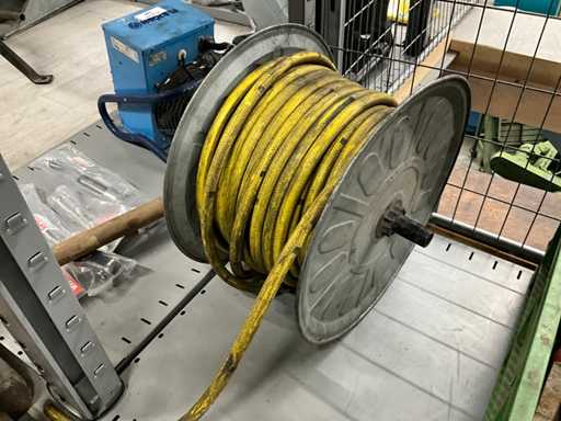 Garden hose on reel