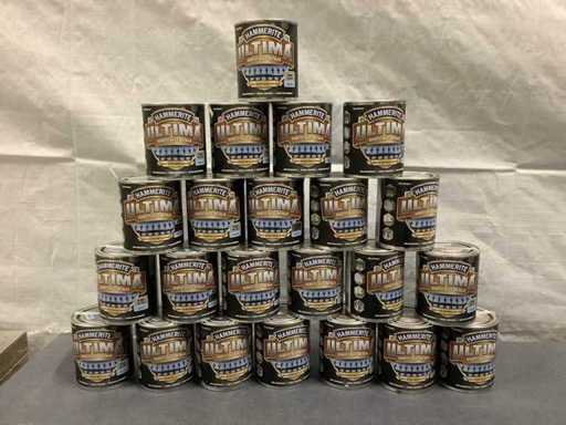 Hammerite Ultima metal protective lacquer - silver RAL 9006 - glossy - 750 ml Paint (23x)
