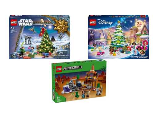 LEGO Star Wars™ Advent Calendar 2024 - 75395 + LEGO Disney Advent Calendar 2024 - 43253 + LEGO Minecraft® The Wasteland Mine Shaft 21263
