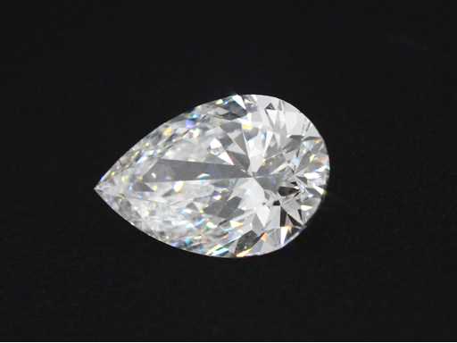 Diamond - approx. 3.00 carat Pear cut diamond (certified)