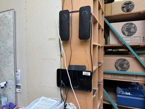 HTS3220 Philips micro hifi set met 2 luidsprekers