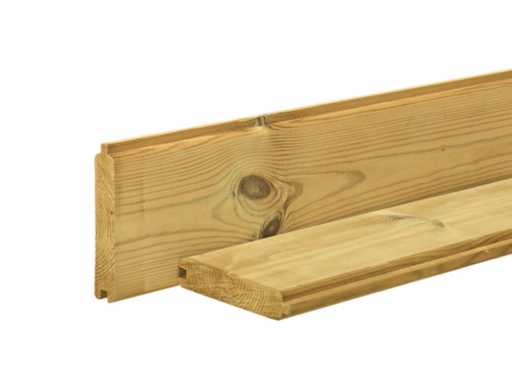 Profilo per capanna in legno di pino 400x14,5x2,8 cm (17x)