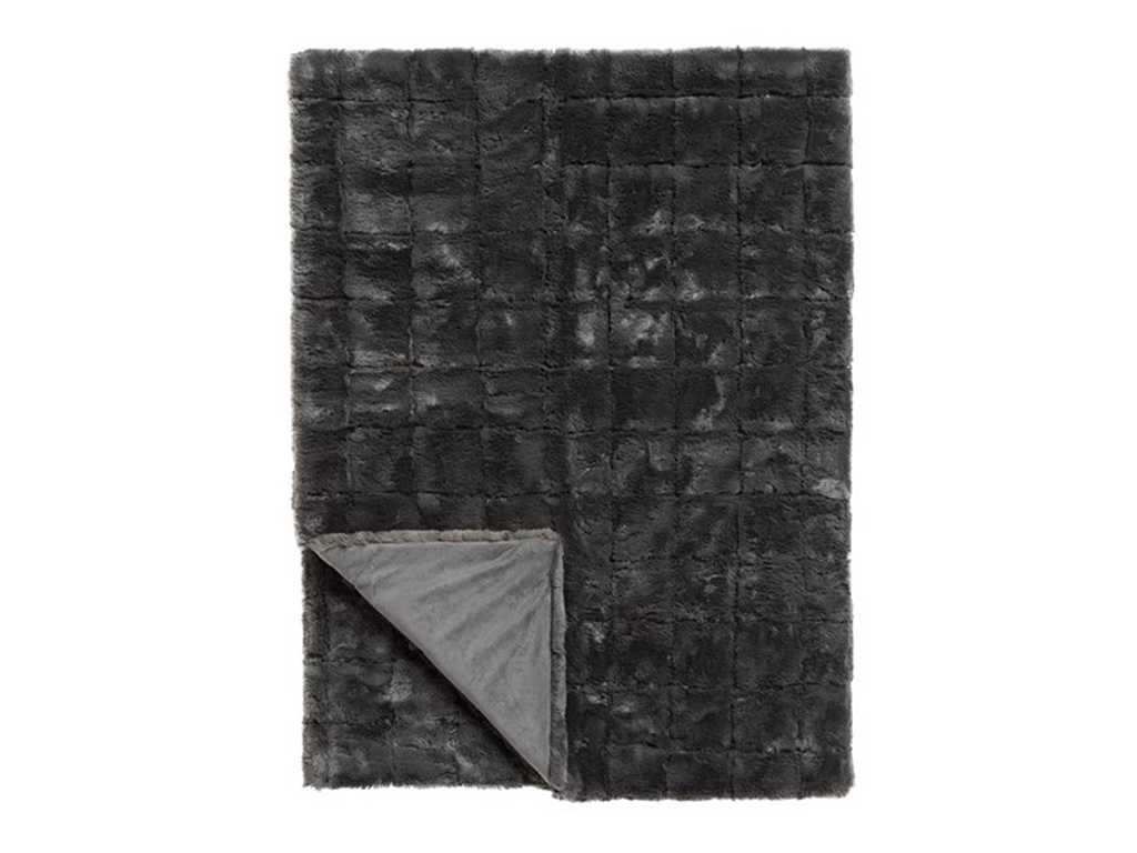 2x Blanket Fur Plaid Manhattan 150x200 cm