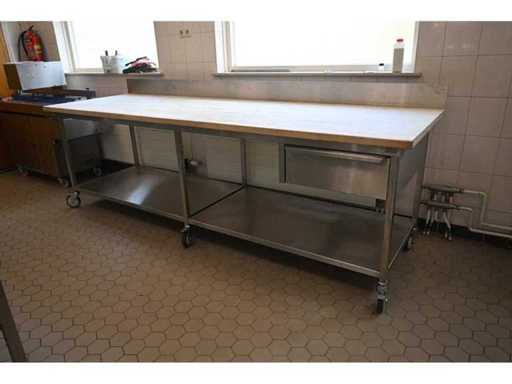 Van 't Wout Bancone Mobile per Materie Prime in Acciaio Inox
