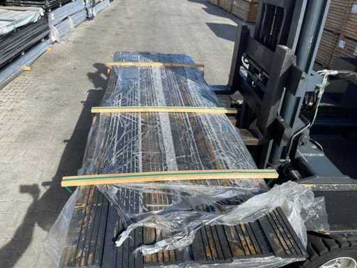 Spruce Channelsiding Black Coated 3000x145x21mm (20x)