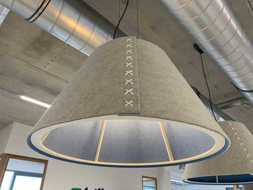 BuzziSpace BuzziShade - lampada a sospensione acustica Ø74 - grigio, blu