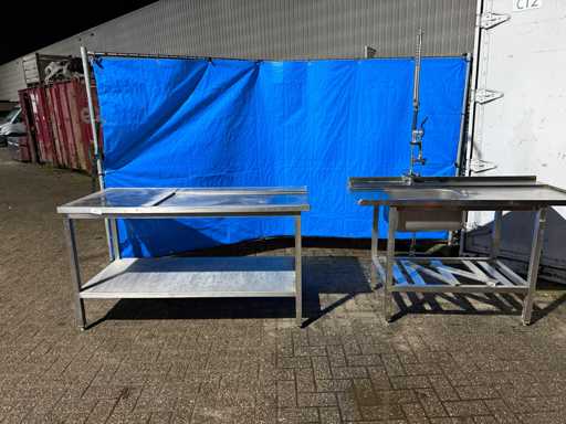 Table d’alimentation et de décharge pour lave-vaisselle