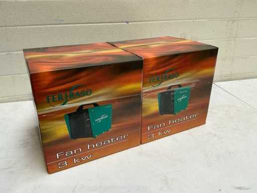 Fertraso 3KW Radiateurs soufflants (2x)