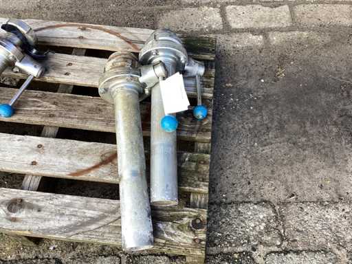 DN 50 RVS Vlinder kraan (2x)