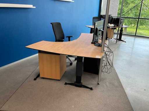 Ahrend, Girsberger Desk with swivel chair and drawer unit (2x)