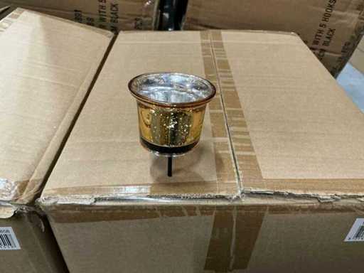 Partij waxineglass D6,5/H11,5cm on stick champagne (576x)