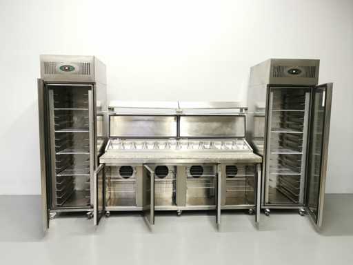 Foster - FPS4GR/EPRO26BS - Refrigerated table with fridge and freezer