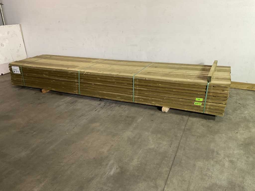 Impregnated garden board 420x9.5x1.8 cm (110x)
