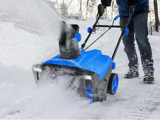 Fraise à neige électrique avec lampes LED & moteur 15 A