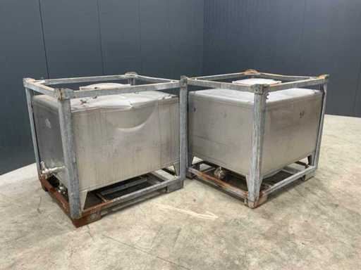 Serbatoio di stoccaggio in acciaio inox (2x)