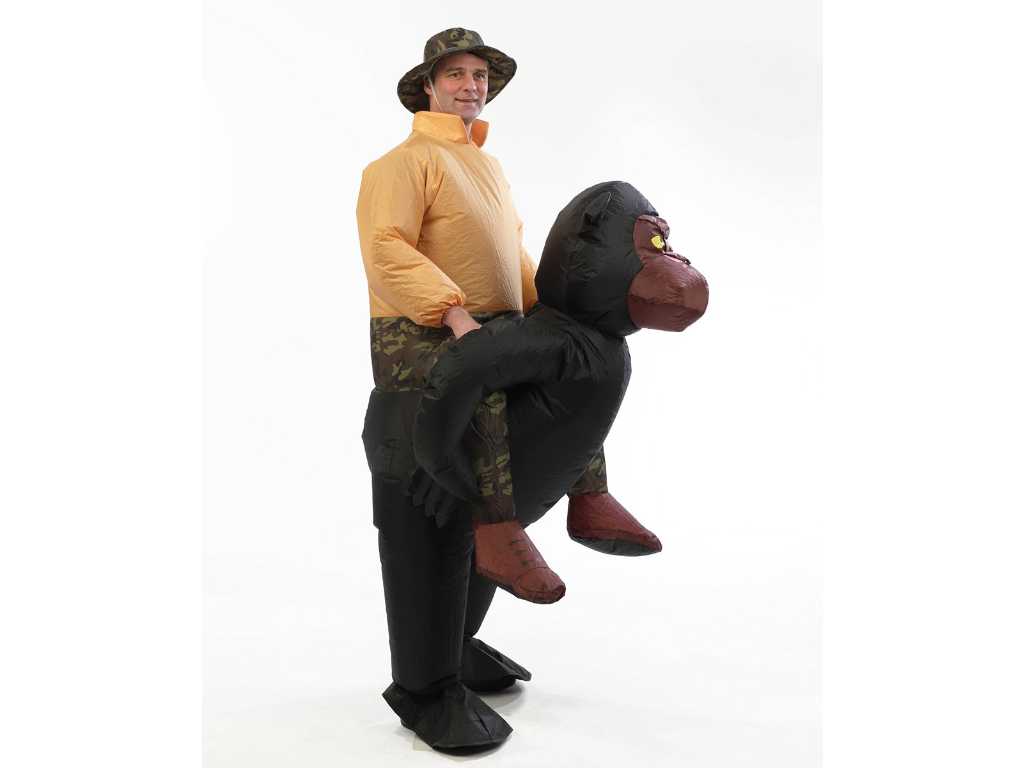 Safari Gorilla - Opblaasbaar carnavalskostuum - Opblaasbaar carnavalskostuum (10x)