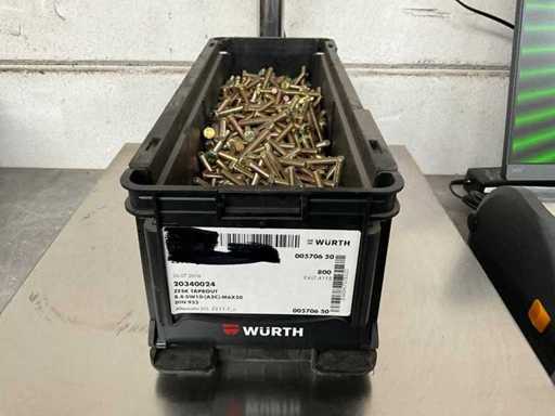 Würth 9,54 kg Sechseck-Bolzen M6x50 in stapelbarer Kiste