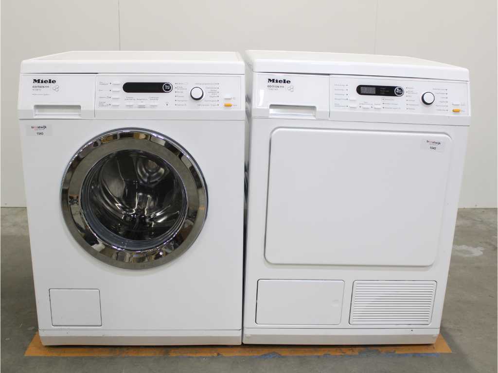 Machine à laver Miele W 5873 Edition 111 et sèche-linge Miele T 8861 WP Edition 111