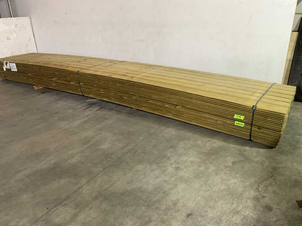 Spruce rebate part half wood 540x14,5x2 cm (50x)