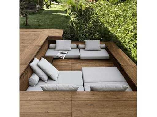 46m² Carrelage pour terrasse, TreverkMade Caramel 40x120 x20mm rectifié, effet bois, Neuf emballé