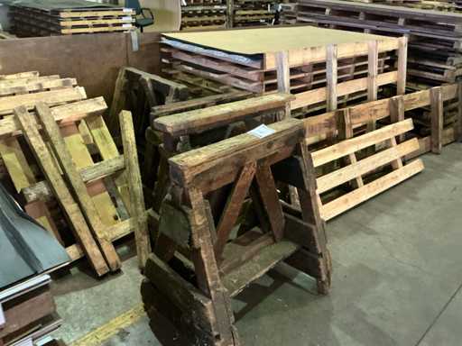 Houten schragen (4x)