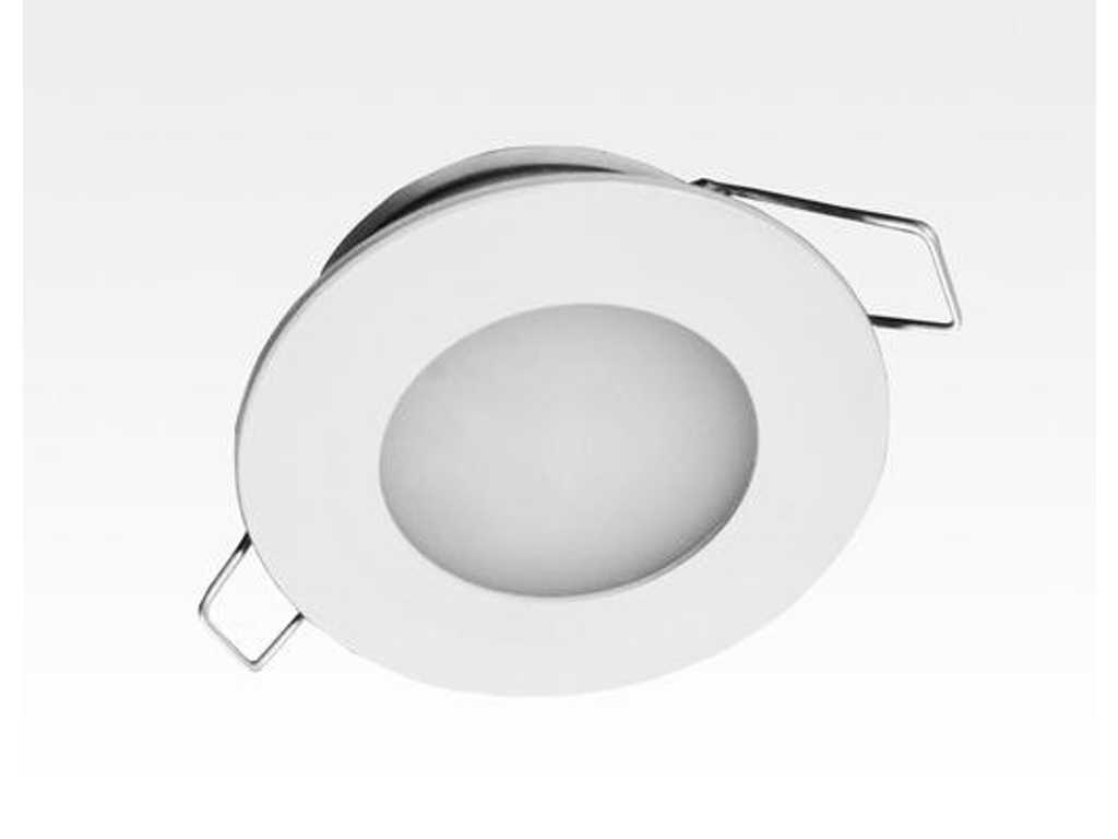 Pakket van 48 - 2W LED Inbouwspot Wit Rond Neutraal Wit 1.5m Kabel/4000-4500K 180lm 24VDC IP65 120 Graadverlichting Wandlamp Plafondlamp Binnenverlichting Inbouwlicht Kantoor Licht Pad Verlichting Gangpad Verlichting