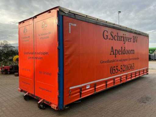 Zeil container met haakarm, Opslagcontainer