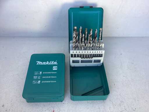 Boorset 18-delig hout/metaal/steen