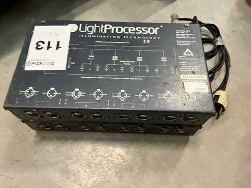 Light Processor 4-weg  DMX DMX distributer (2x)