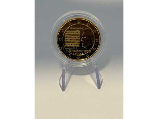 Moneta commemorativa da 2 euro placcata oro Spagna 2013 El Escorial