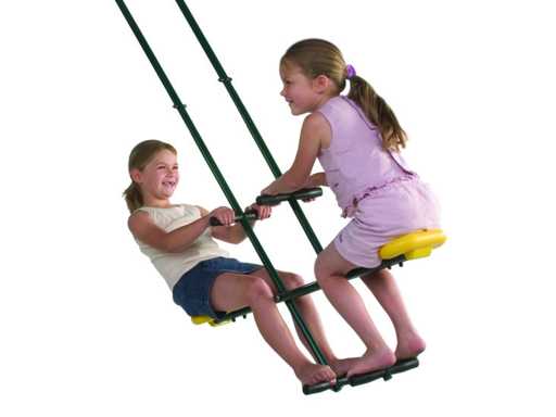 Balançoire en duo pour bois rond - 100x23,5x200 cm